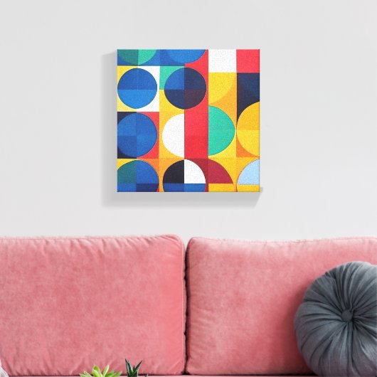 Abstracte Bauhaus geometrische kunst Canvas Afdruk (Insitu (Woonkamer))