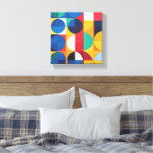 Abstracte Bauhaus geometrische kunst Canvas Afdruk (Insitu (Slaapkamer))