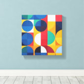 Abstracte Bauhaus geometrische kunst Canvas Afdruk (Insitu (Houten vloer))