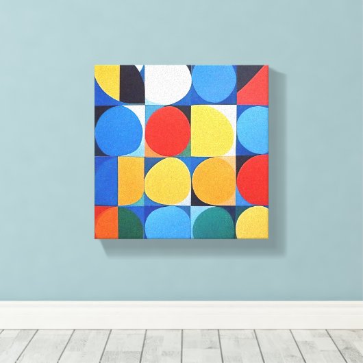 Abstracte Bauhaus geometrische kunst Canvas Afdruk (Insitu (Houten vloer))