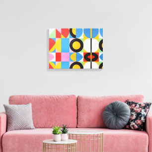 Abstracte Bauhaus geometrische kunst Canvas Afdruk