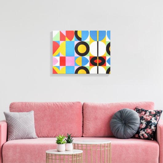 Abstracte Bauhaus geometrische kunst Canvas Afdruk (Insitu (Woonkamer))