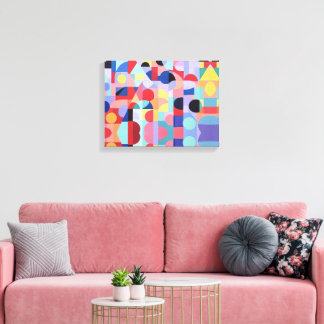 Abstracte Bauhaus geometrische kunst Canvas Afdruk