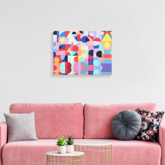 Abstracte Bauhaus geometrische kunst Canvas Afdruk (Insitu (Woonkamer))