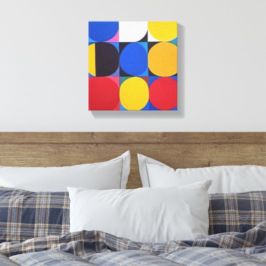 Abstracte Bauhaus geometrische kunst Canvas Afdruk (Insitu (Slaapkamer))