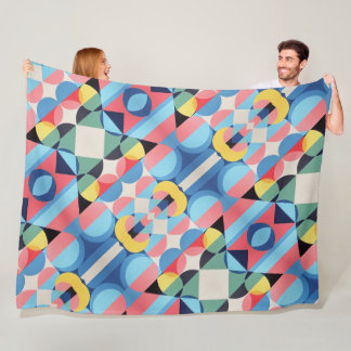 Abstracte Bauhaus geometrische kunst Fleece Deken