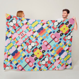 Abstracte Bauhaus geometrische kunst Fleece Deken