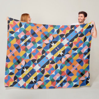 Abstracte Bauhaus geometrische kunst Fleece Deken