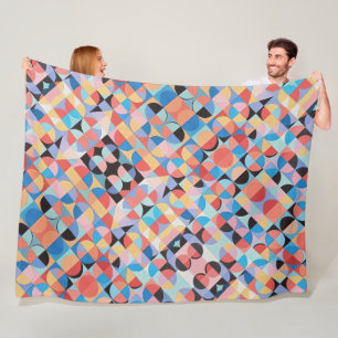 Abstracte Bauhaus geometrische kunst Fleece Deken