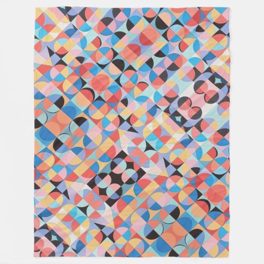 Abstracte Bauhaus geometrische kunst Fleece Deken (Voorkant)