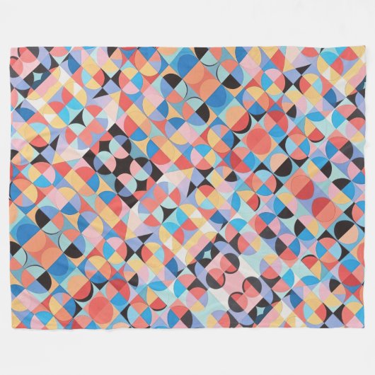 Abstracte Bauhaus geometrische kunst Fleece Deken (Voorkant (Horizontaal))