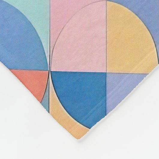 Abstracte Bauhaus geometrische kunst Fleece Deken (Hoek)