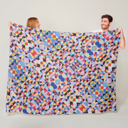 Abstracte Bauhaus geometrische kunst Fleece Deken (In situ)