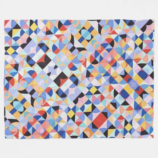 Abstracte Bauhaus geometrische kunst Fleece Deken (Voorkant (Horizontaal))