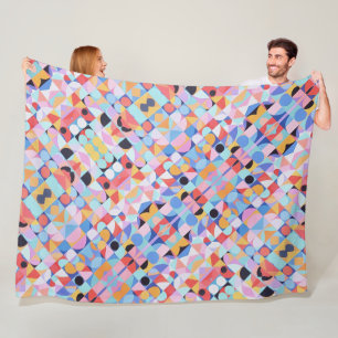 Abstracte Bauhaus geometrische kunst Fleece Deken