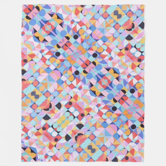 Abstracte Bauhaus geometrische kunst Fleece Deken (Voorkant)