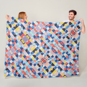 Abstracte Bauhaus geometrische kunst Fleece Deken