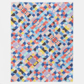 Abstracte Bauhaus geometrische kunst Fleece Deken (Voorkant)