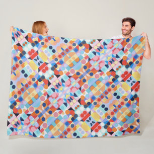 Abstracte Bauhaus geometrische kunst Fleece Deken