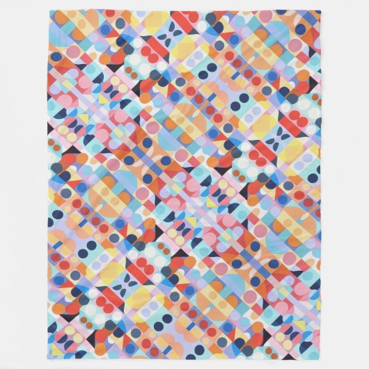 Abstracte Bauhaus geometrische kunst Fleece Deken (Voorkant)