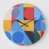 Abstracte Bauhaus geometrische kunst Grote Klok (Voorkant)