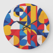 Abstracte Bauhaus geometrische kunst Grote Klok (Voorkant)