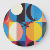 Abstracte Bauhaus geometrische kunst Grote Klok (Voorkant)