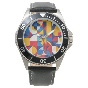 Abstracte Bauhaus geometrische kunst Horloge