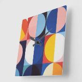 Abstracte Bauhaus geometrische kunst Vierkante Klok (Hoek)