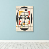 Abstracte Bauhaus geometrische moderne minimalisti Canvas Afdruk (Insitu (Houten vloer))