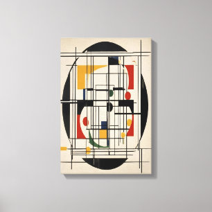 Abstracte Bauhaus geometrische moderne minimalisti Canvas Afdruk