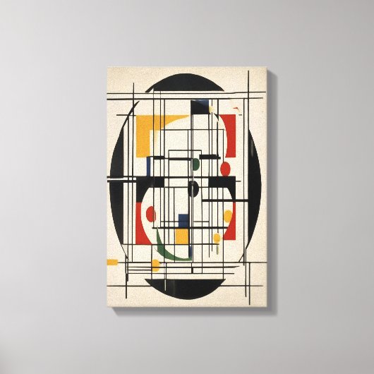 Abstracte Bauhaus geometrische moderne minimalisti Canvas Afdruk (Voorkant)