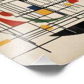 Abstracte Bauhaus geometrische moderne minimalisti Foto Afdruk (Hoek)