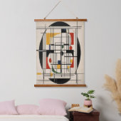 Abstracte Bauhaus geometrische moderne minimalisti Hangend Wandkleed (Slaapkamer)