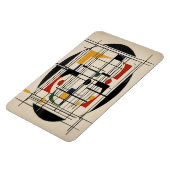 Abstracte Bauhaus geometrische moderne minimalisti Magneet (Linkerzijde)