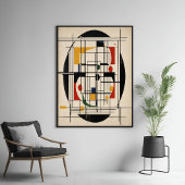 Abstracte Bauhaus geometrische moderne minimalisti Perfect Poster
