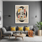 Abstracte Bauhaus geometrische moderne minimalisti Perfect Poster