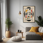 Abstracte Bauhaus geometrische moderne minimalisti Perfect Poster
