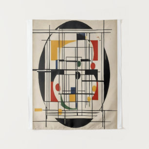 Abstracte Bauhaus geometrische moderne minimalisti Wandkleed