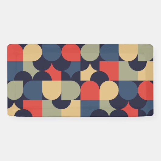 Abstracte Bauhaus-stijl Spandoek (Horizontaal)