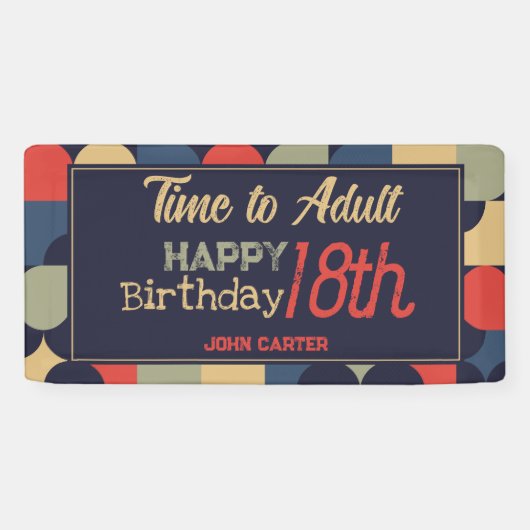 Abstracte Bauhaus-stijl Spandoek (Horizontaal)