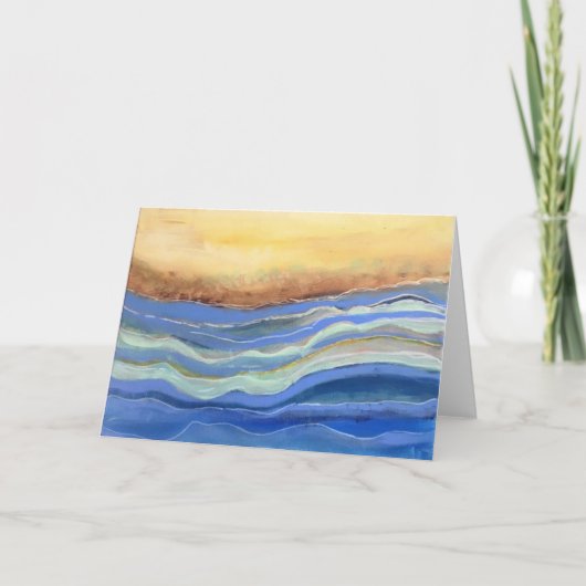 Abstracte beach-bakkerij, blanco binnenzijde notitiekaartje (Voorkant)