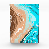 Abstracte Beach Fluid Art Fotoblokken (Voorkant)