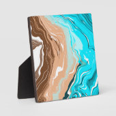 Abstracte Beach Fluid Art Fotoplaat (Voorkant)