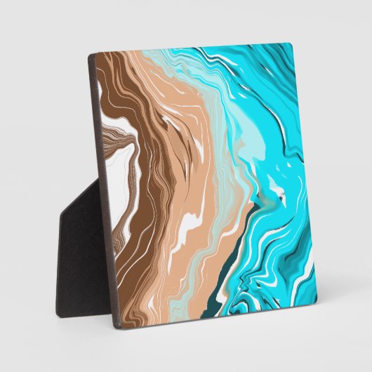 Abstracte Beach Fluid Art Fotoplaat (Voorkant)