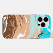 Abstracte Beach Fluid Art iPhone Hoesje (Achterkant horizontaal)