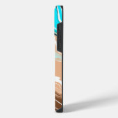 Abstracte Beach Fluid Art iPhone Hoesje (Linkerkant)