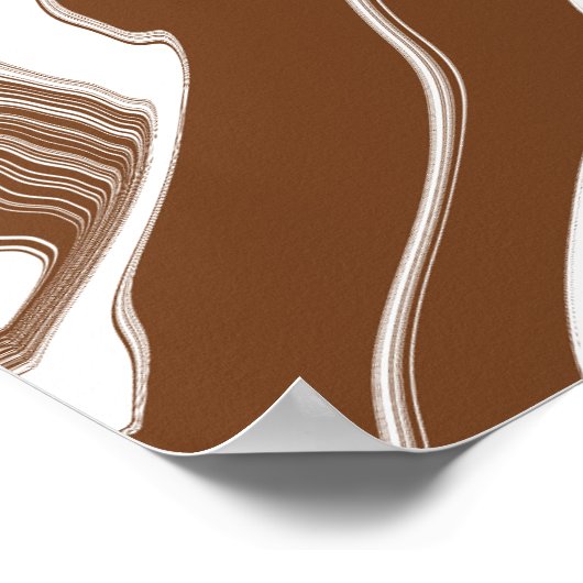 Abstracte Beach Fluid Art Poster (Hoek)