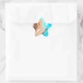 Abstracte Beach Fluid Art Ster Sticker (Tas)