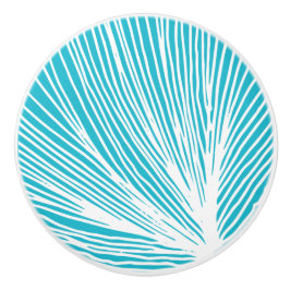 Abstracte Beach Scallop Seashell Keramische Knop